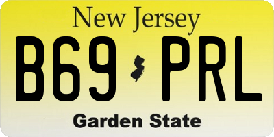 NJ license plate B69PRL
