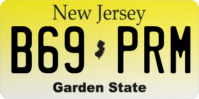 NJ license plate B69PRM