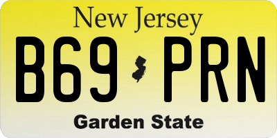 NJ license plate B69PRN