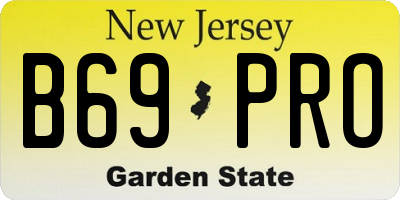 NJ license plate B69PRO