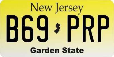 NJ license plate B69PRP