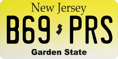 NJ license plate B69PRS