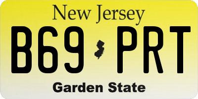 NJ license plate B69PRT