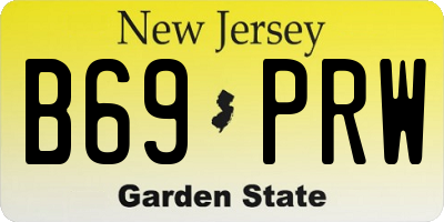 NJ license plate B69PRW