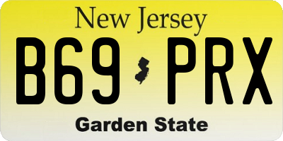 NJ license plate B69PRX