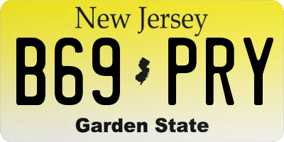 NJ license plate B69PRY