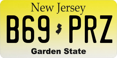 NJ license plate B69PRZ