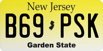 NJ license plate B69PSK