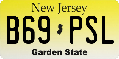 NJ license plate B69PSL