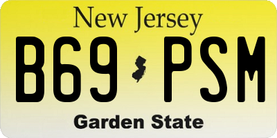 NJ license plate B69PSM
