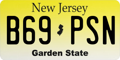NJ license plate B69PSN