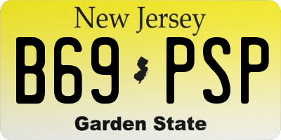 NJ license plate B69PSP