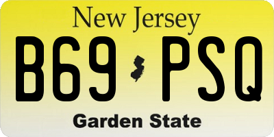 NJ license plate B69PSQ