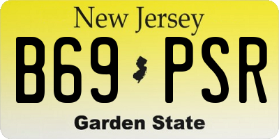 NJ license plate B69PSR