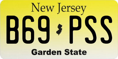 NJ license plate B69PSS