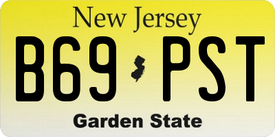 NJ license plate B69PST