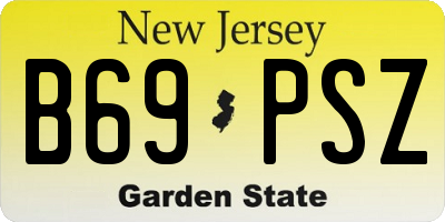 NJ license plate B69PSZ