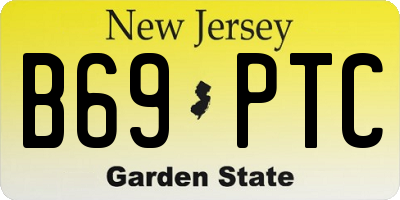 NJ license plate B69PTC