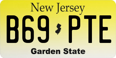 NJ license plate B69PTE