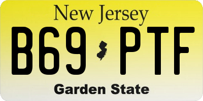 NJ license plate B69PTF