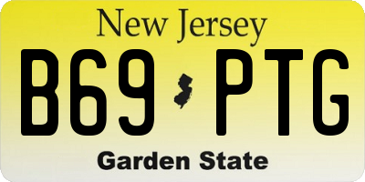 NJ license plate B69PTG