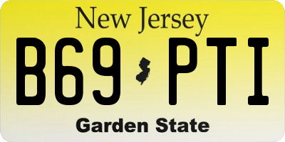 NJ license plate B69PTI