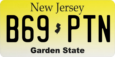 NJ license plate B69PTN