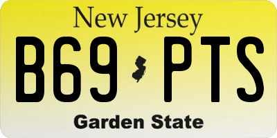 NJ license plate B69PTS