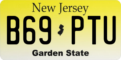 NJ license plate B69PTU