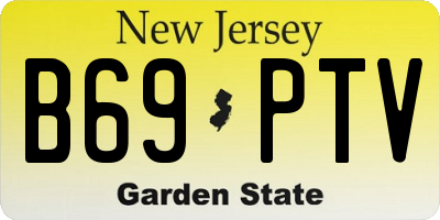 NJ license plate B69PTV