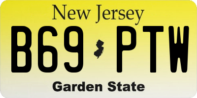 NJ license plate B69PTW