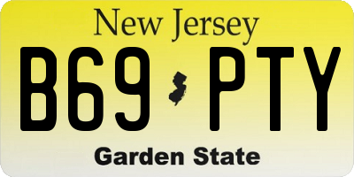 NJ license plate B69PTY