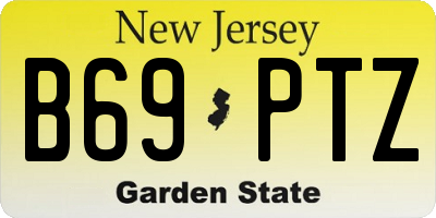 NJ license plate B69PTZ