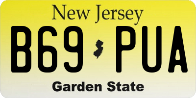 NJ license plate B69PUA