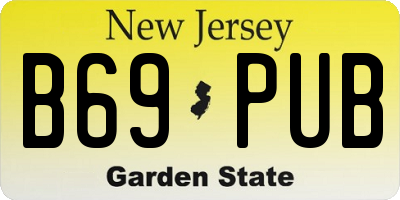 NJ license plate B69PUB