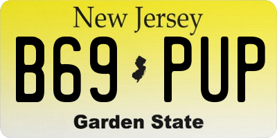 NJ license plate B69PUP