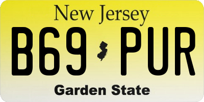 NJ license plate B69PUR