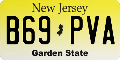 NJ license plate B69PVA