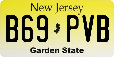 NJ license plate B69PVB