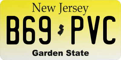 NJ license plate B69PVC