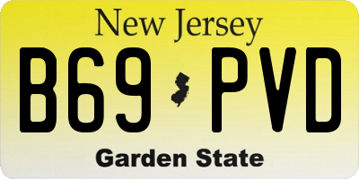 NJ license plate B69PVD