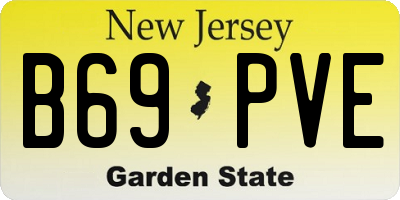 NJ license plate B69PVE