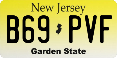NJ license plate B69PVF