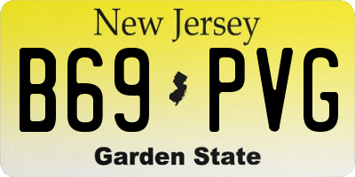 NJ license plate B69PVG