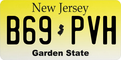 NJ license plate B69PVH