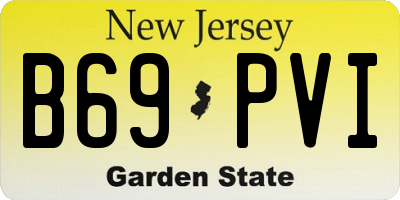 NJ license plate B69PVI