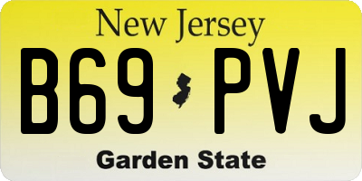 NJ license plate B69PVJ