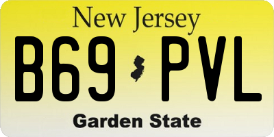 NJ license plate B69PVL