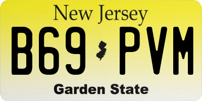 NJ license plate B69PVM