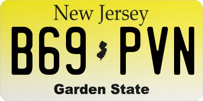 NJ license plate B69PVN
